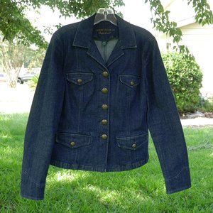 Ralph Lauren Lauren Jeans Co. Marseilles Tribecca Denim Blazer Size L